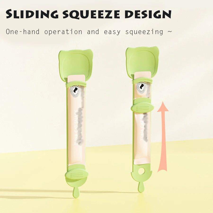 Cute  Convenient Cat Treat Spoons  EasySqueeze OneHanded Feeder For Wet Treats  Supplements 1