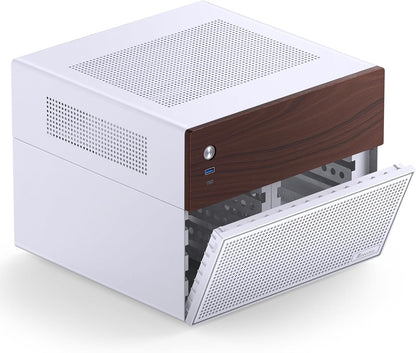 Jonsbo N4 Black NAS Chassis  Compact 8Bay MicroATX Case With Walnut Panel 11