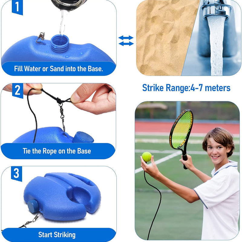 Tennis Training Ball Professional Rebound Ball Trainer for Self-Study & Indoor/Outdoor Practice