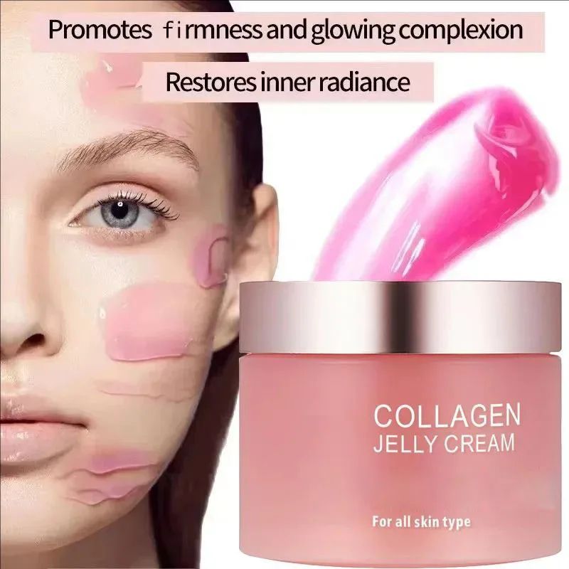 Glow & Lifted Sakura Mask Collagen Jelly Cream with Niacinamide & Hydrolyzed Collagen for Moisturizing & Strengthening