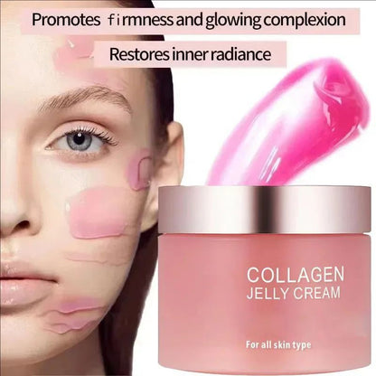 Glow & Lifted Sakura Mask Collagen Jelly Cream with Niacinamide & Hydrolyzed Collagen for Moisturizing & Strengthening