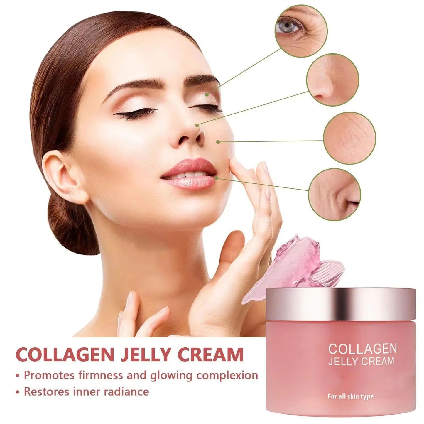 Glow  Lifted Sakura Mask Collagen Jelly Cream With Niacinamide  Hydrolyzed Collagen For Moisturizin 4