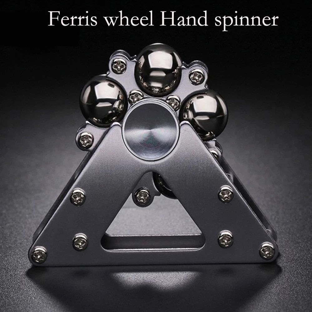 Foldable Double Pendulum Metal Fidget Spinner, Antistress Hand Spinner, Gyroscope Adult Toys & Stress Relief Gift