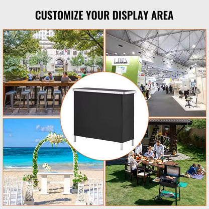 Folding Portable Bar Table With Carrying Case And Skirt 0