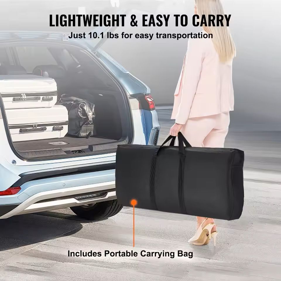 Folding Portable Bar Table with Carrying Case and Skirt
