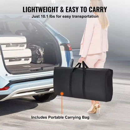 Folding Portable Bar Table with Carrying Case and Skirt