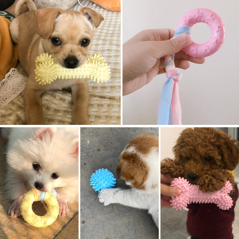 Durable Dog Chew Toys For Small Breeds TPR Knot Teething Puppy Toys For Teeth Cleaning  Boredom Rel 3