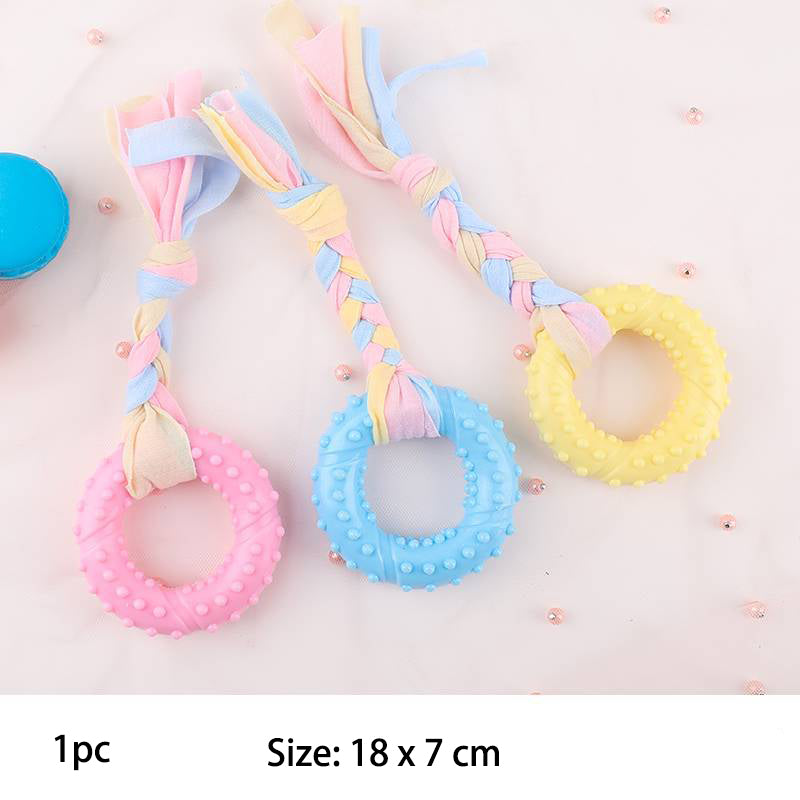 Durable Dog Chew Toys For Small Breeds TPR Knot Teething Puppy Toys For Teeth Cleaning  Boredom Rel 7
