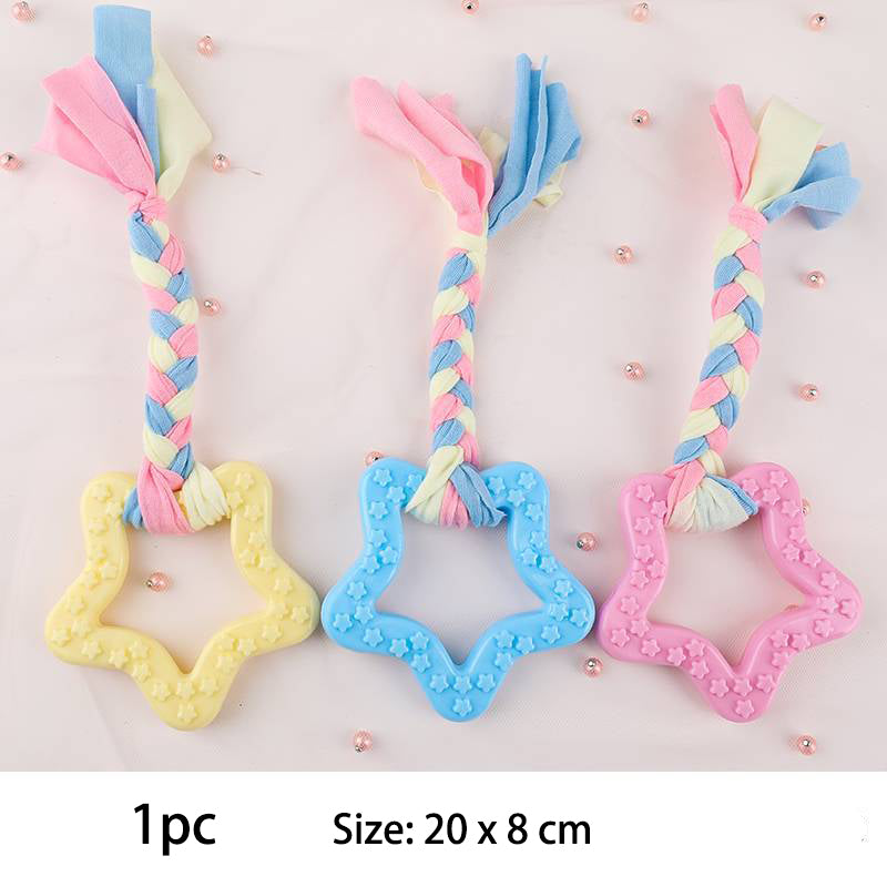Durable Dog Chew Toys For Small Breeds TPR Knot Teething Puppy Toys For Teeth Cleaning  Boredom Rel 9