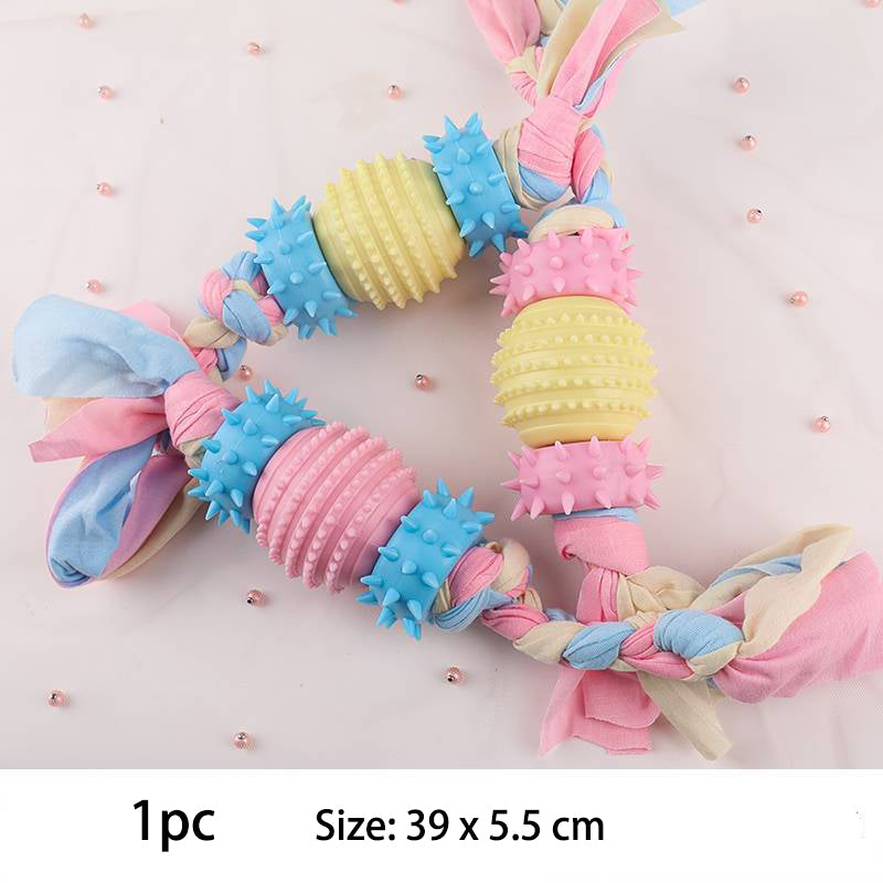 Durable Dog Chew Toys For Small Breeds TPR Knot Teething Puppy Toys For Teeth Cleaning  Boredom Rel 14