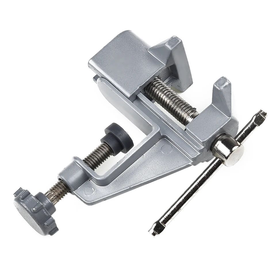 Mini Table Bench Vise  Aluminum Alloy Work Clamp For DIY Jewelry Repair Crafting And Home Projects 3