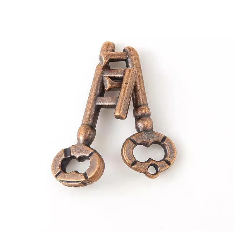 Key Lock Puzzles IQ Brain Teaser Metal Puzzle for Adults Kids Intellectual Challenge Gam