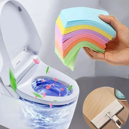 Floor Cleaner Tablets Water-Soluble Deodorant Sheets, Sterilizing Fragrant Dirt Remover for Bathroom, Toilet, Kitchen
