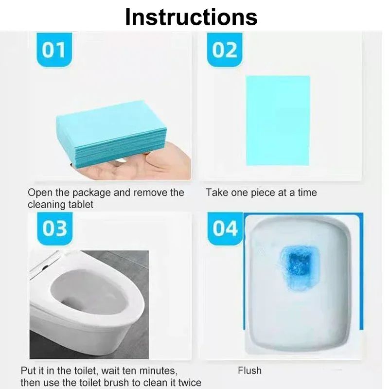 Floor Cleaner Tablets WaterSoluble Deodorant Sheets Sterilizing Fragrant Dirt Remover For Bathroom  4