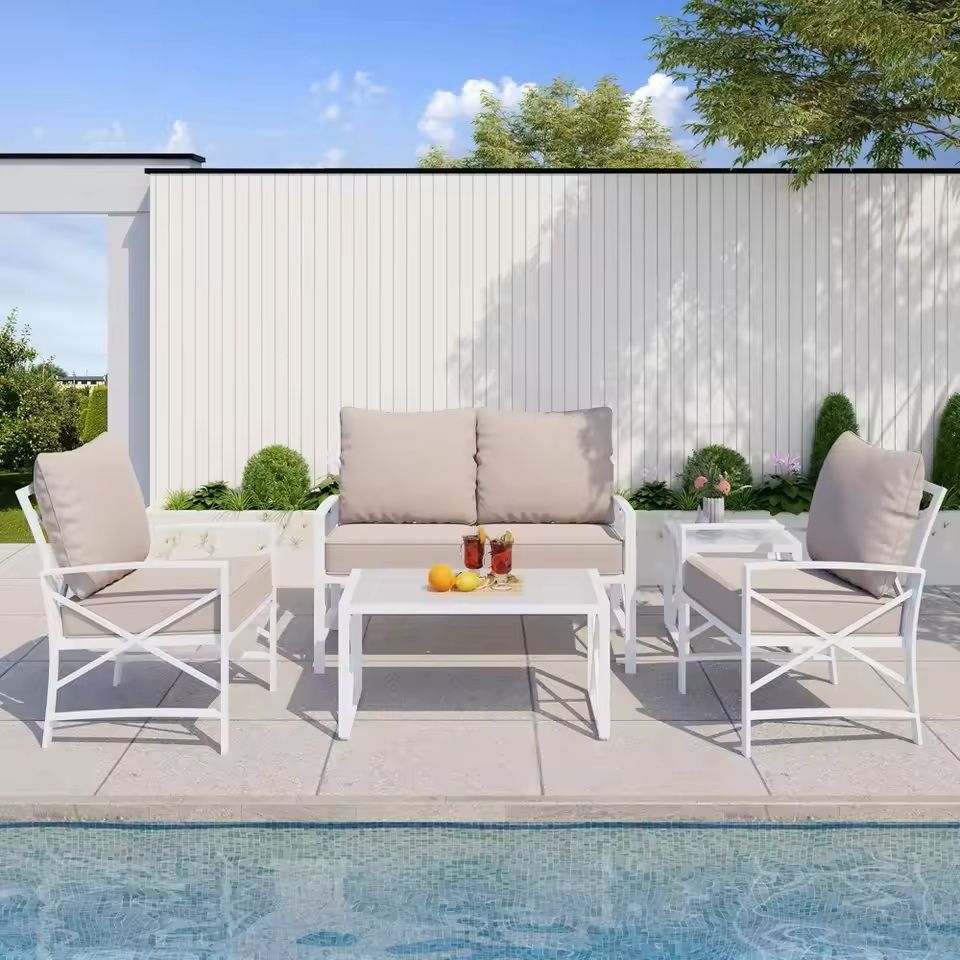 Outdoor Patio Furniture Sectional Set With Coffee Table 10