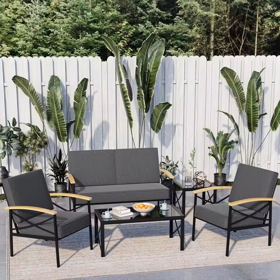 Outdoor Patio Furniture Sectional Set With Coffee Table 7