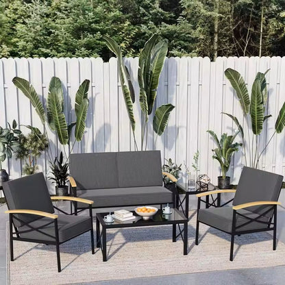 Outdoor Patio Furniture Sectional Set With Coffee Table 7