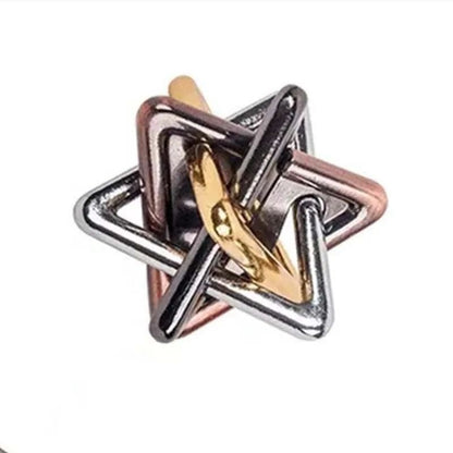 Mind Triangle IQ Brain Teaser Puzzle Metal Quebra Cabeca Rompecabezas Juegos De Ingenio Toy For Adu 3