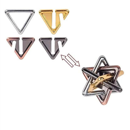 Mind Triangle IQ Brain Teaser Puzzle Metal Quebra Cabeca Rompecabezas Juegos De Ingenio Toy For Adu 5