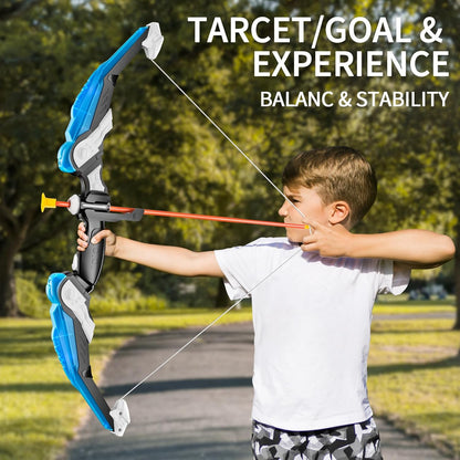 Kids Bow and Arrow Set LED Light Up Toy Archery Set for Outdoor Adventure & Sports Fun