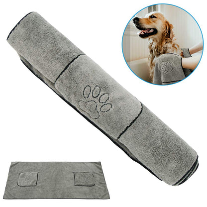 Super Absorbent Dog Towel Bathrobe QuickDrying Microfiber Pet Towel For Dogs  Cats 1