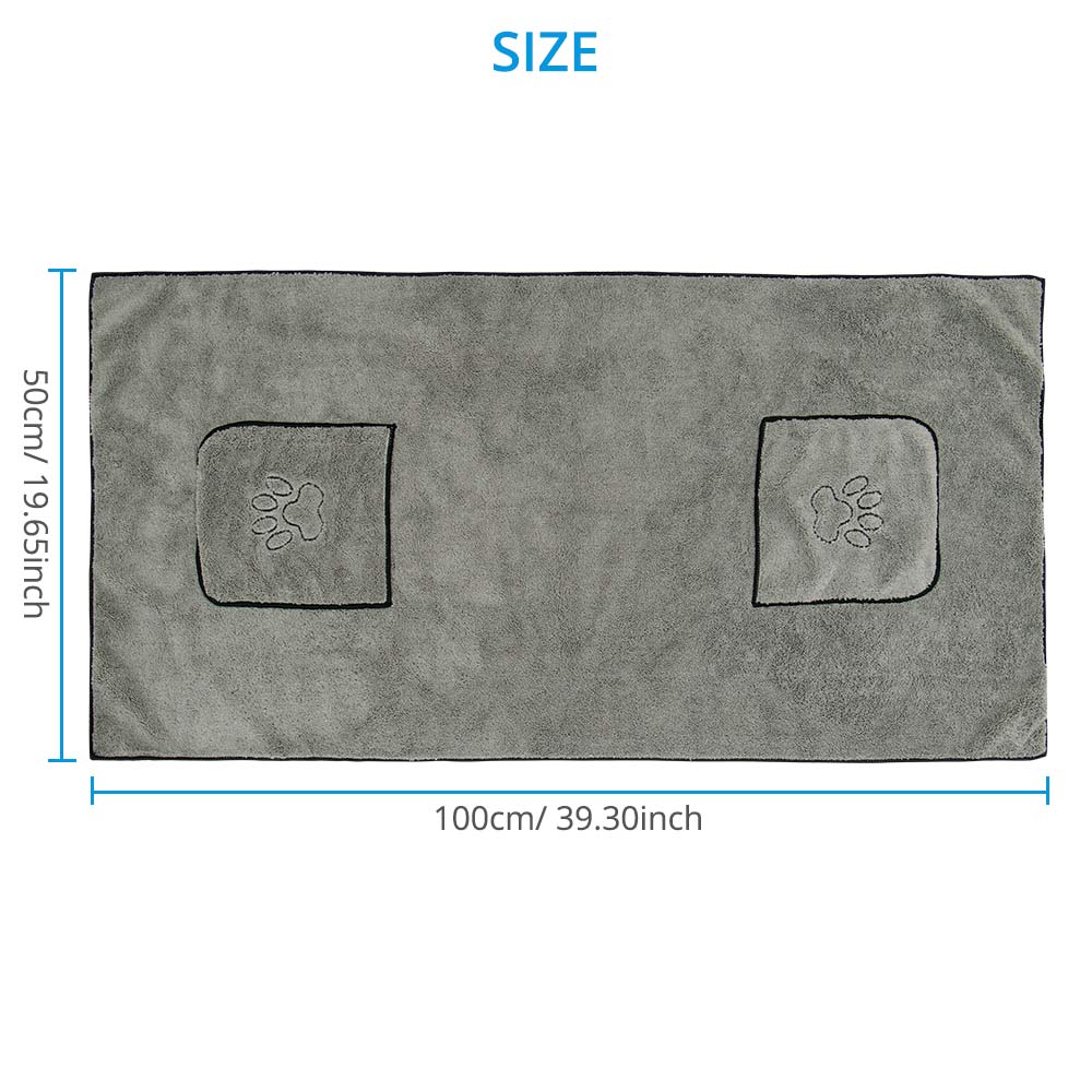Super Absorbent Dog Towel Bathrobe QuickDrying Microfiber Pet Towel For Dogs  Cats 4