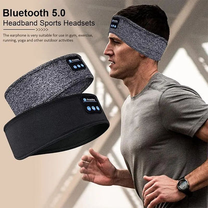 Bluetooth Earphones Sports Sleeping Headband Elastic Wireless Headphones With Music Eye Mask Noise  3