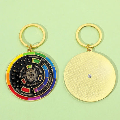 Color Wheel Keyring For Painters Interactive Art Keychain  Gift For Artists 3