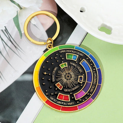 Color Wheel Keyring For Painters Interactive Art Keychain  Gift For Artists 4