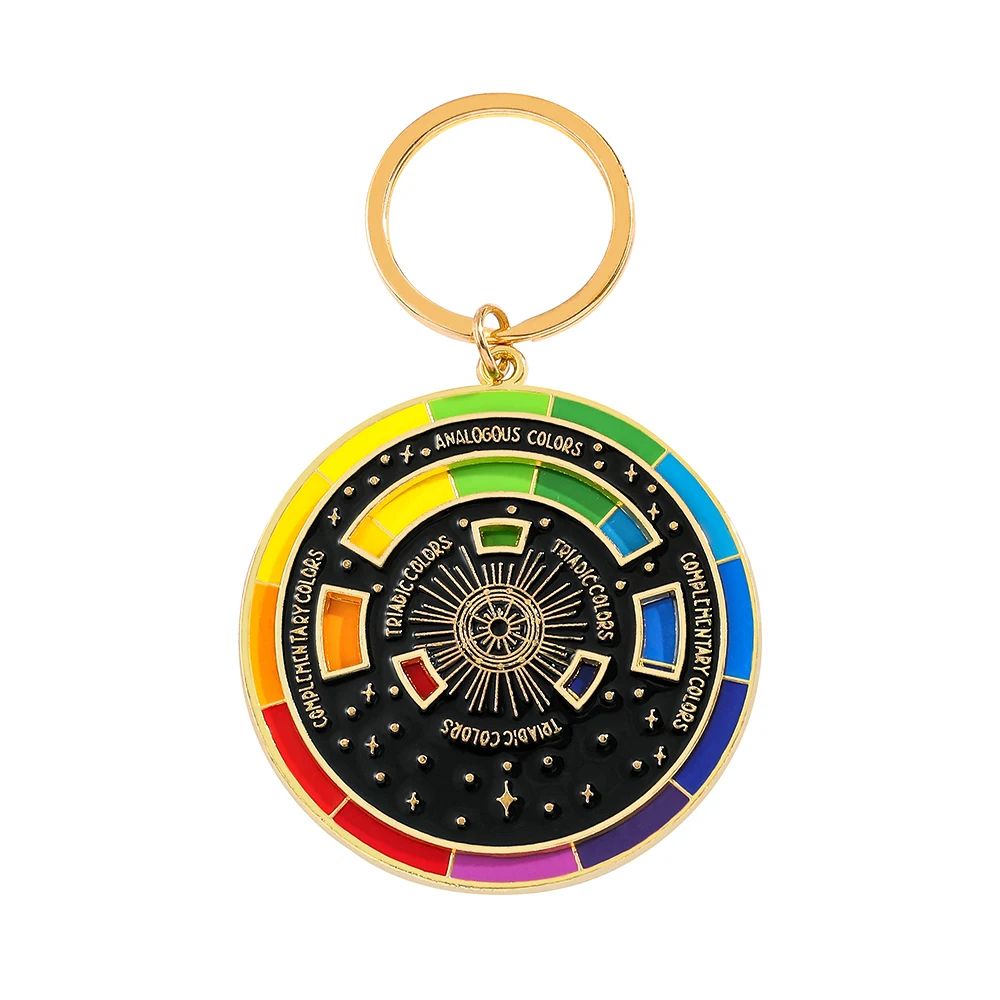 Color Wheel Keyring For Painters Interactive Art Keychain  Gift For Artists 7