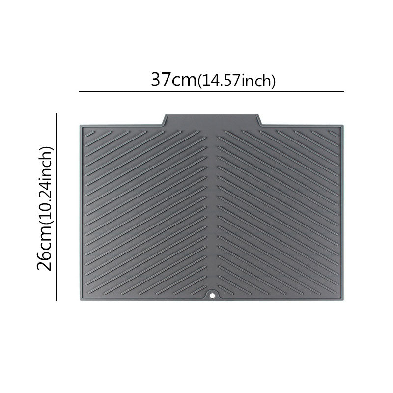 HeatResistant Silicone Drying Mat Foldable Draining Board With Raised Edges For Kitchen Pots Cups A 6