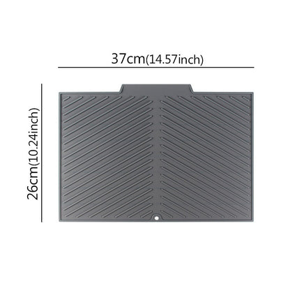 HeatResistant Silicone Drying Mat Foldable Draining Board With Raised Edges For Kitchen Pots Cups A 6