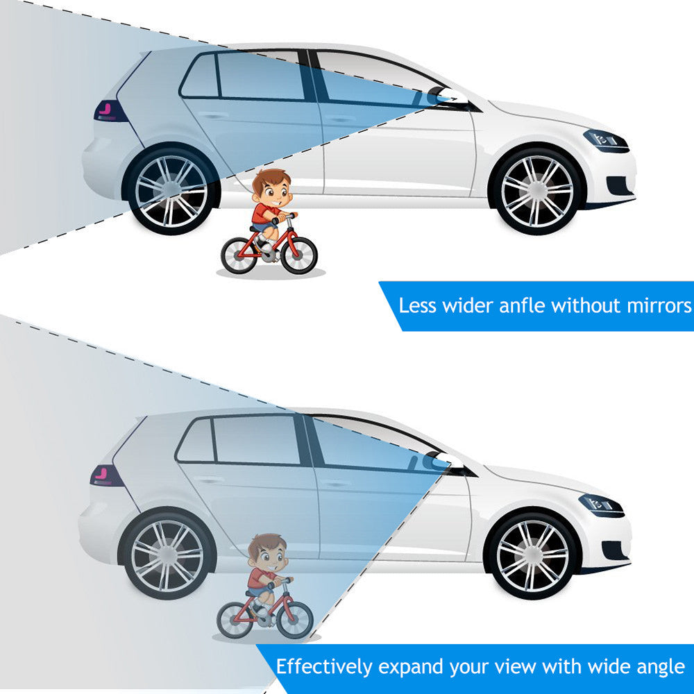 Universal Car Blind Spot Mirrors (2pcs), 360 Rotatable Wide Angle Parking Mirrors with 3M Adhesive for Enhanced Safety