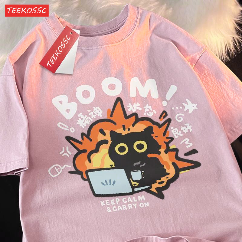 Good Mental State Pure Cotton T Shirt Loose Casual Oversized Top For Men  Women 2