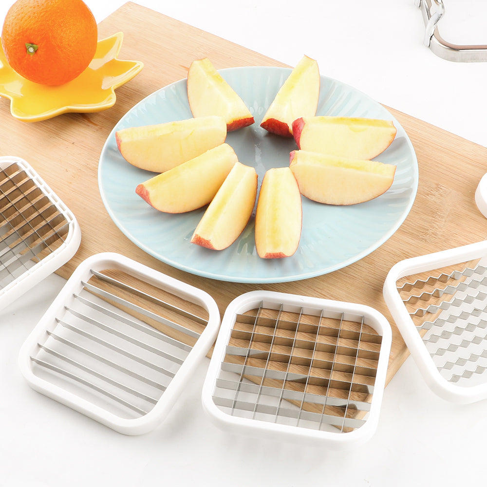 Stainless Steel Fruit Cutter & Slicer Multi-Functional Kitchen Gadget for Perfect Slices of Apples, Pears & Potatoes