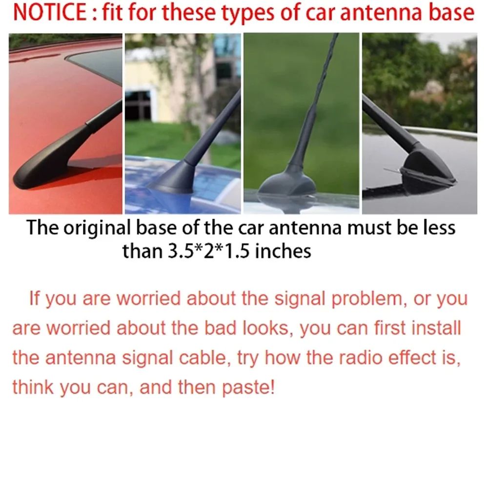 Universal Car Shark Fin Antenna  FMAM Radio Signal Aerial Roof Mount Sleek Auto Styling Accessory F 2