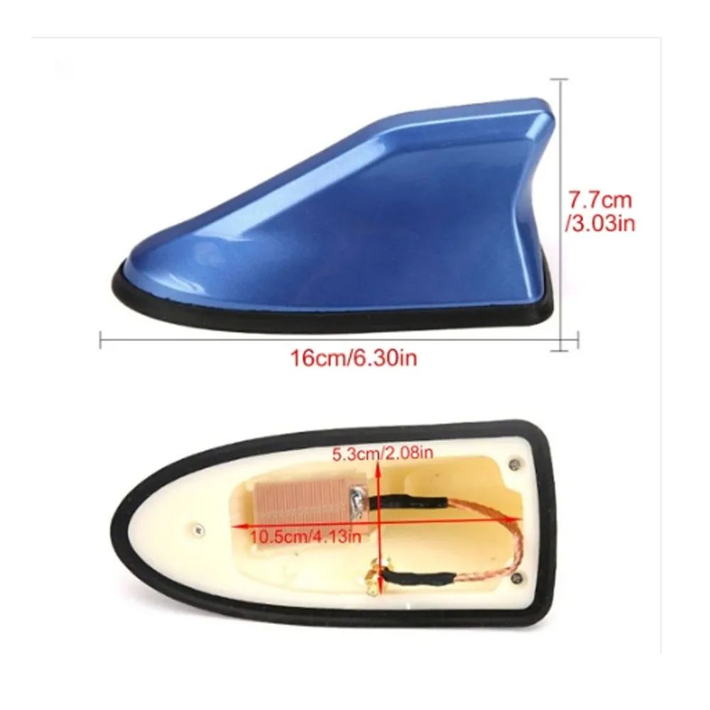 Universal Car Shark Fin Antenna  FMAM Radio Signal Aerial Roof Mount Sleek Auto Styling Accessory F 3