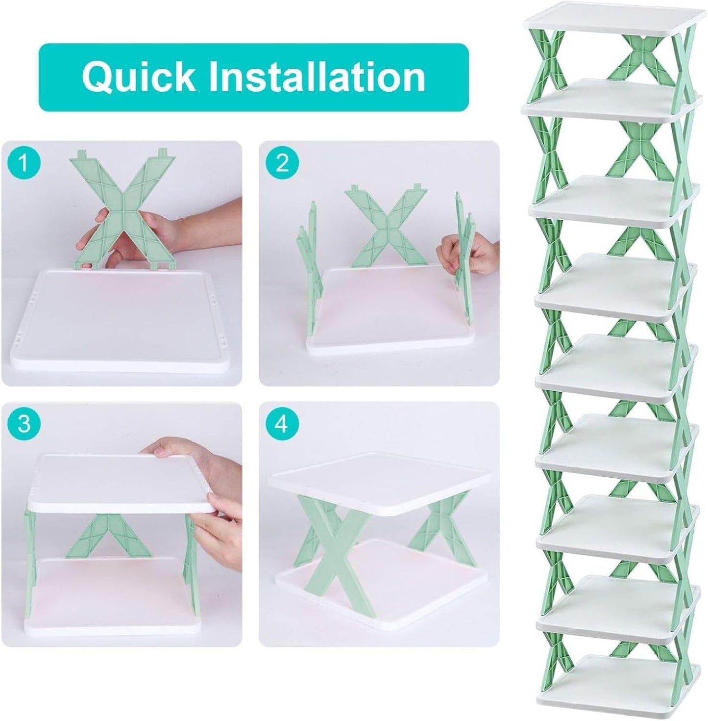 Modular MultiLayer Shoe Rack Organizer  SpaceSaving Detachable Storage Solution 10
