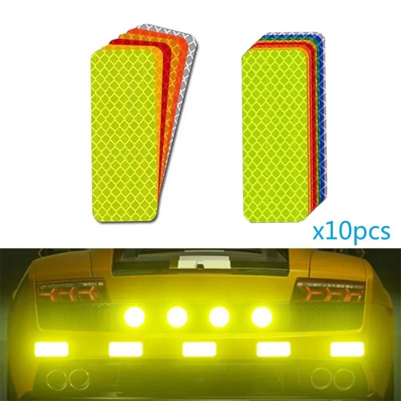 Car Bumper Reflective Stickers, High-Visibility Reflective Warning Strip Tape for Vehicle Safety