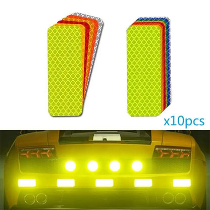Car Bumper Reflective Stickers, High-Visibility Reflective Warning Strip Tape for Vehicle Safety