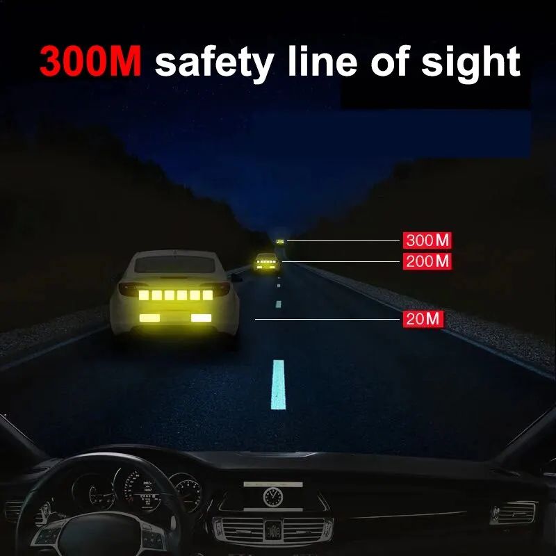 Car Bumper Reflective Stickers HighVisibility Reflective Warning Strip Tape For Vehicle Safety 3