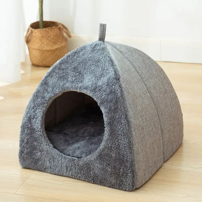 Triangle Cat Nest Closed Cat House Warm Thickened Pet Nest For Deep Sleep Dog Nest Bed Cat Tents In 3