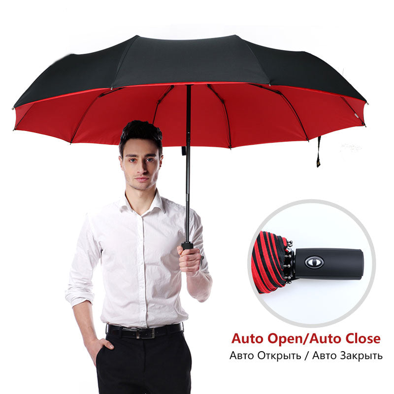 Windproof Double Layer Fully Automatic Umbrella, Durable & Resistant
