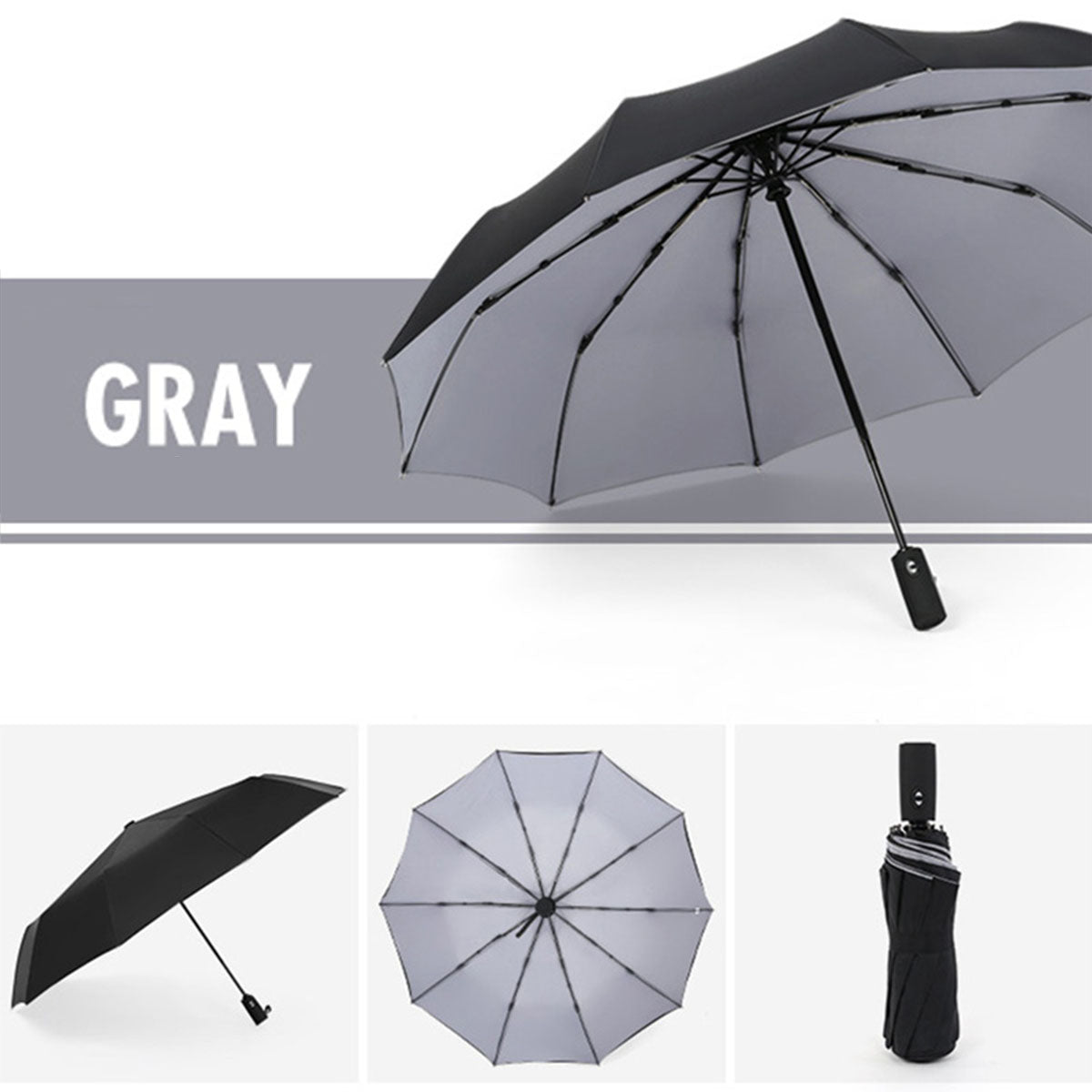 Windproof Double Layer Fully Automatic Umbrella, Durable & Resistant