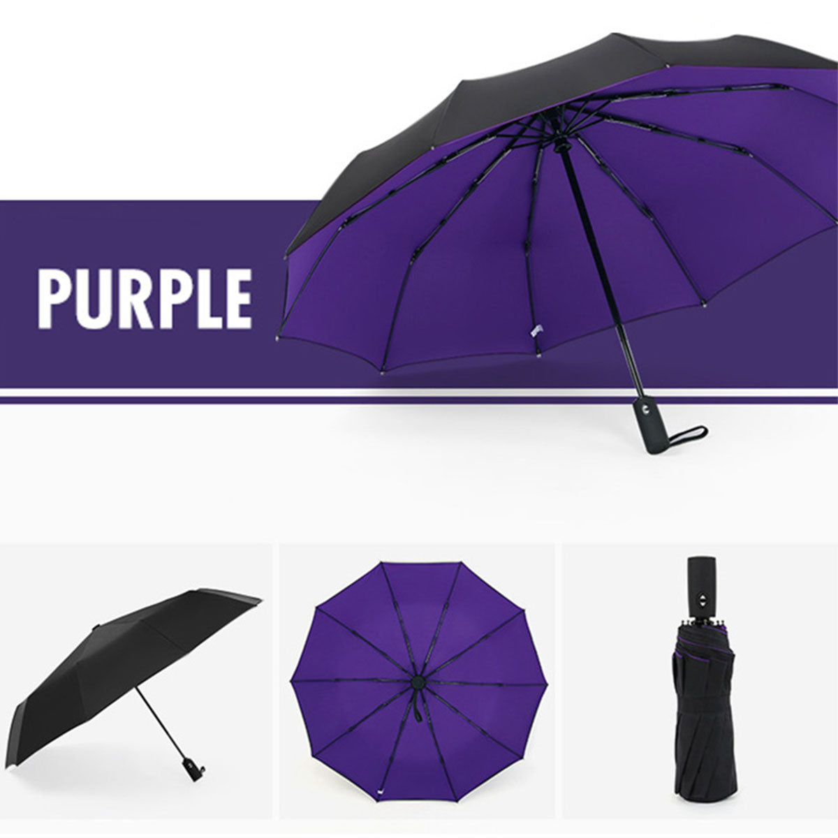 Windproof Double Layer Fully Automatic Umbrella, Durable & Resistant