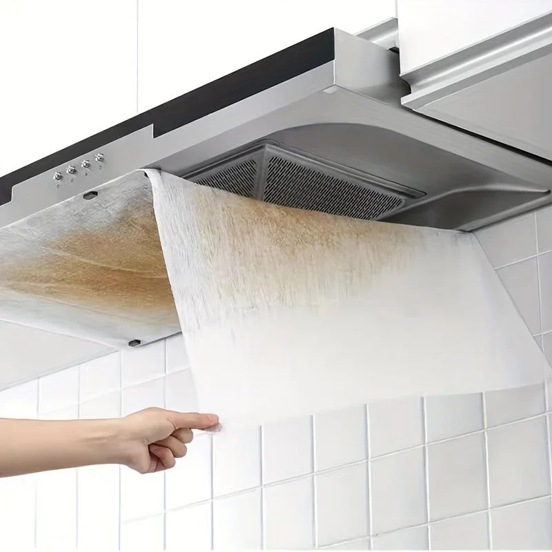 High-Performance Kitchen Oil Stickers Range Hood Filter Set – Universal Fit, Smoke-Free, Durable Oil Absorption Protecti