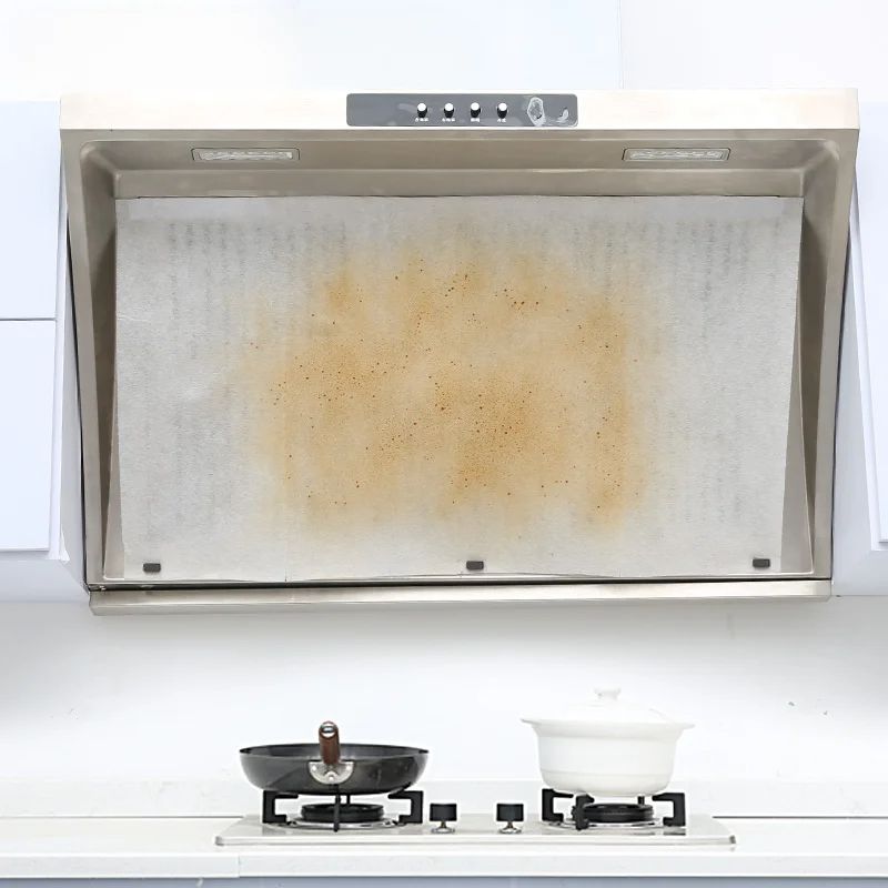 HighPerformance Kitchen Oil Stickers Range Hood Filter Set  Universal Fit SmokeFree Durable Oil Abs 4