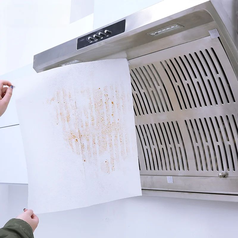 HighPerformance Kitchen Oil Stickers Range Hood Filter Set  Universal Fit SmokeFree Durable Oil Abs 5