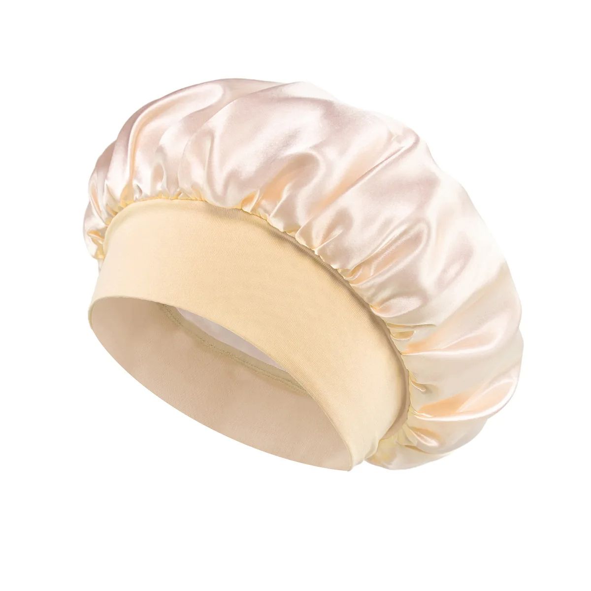 Soft Silk Satin Lined Bonnet Large Satin Hair Bonnet For Sleeping Shower Cap  Hair Wrap Cover For L 5