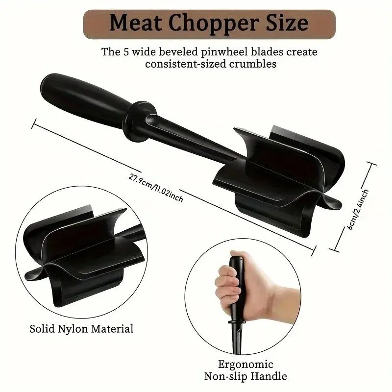 Kitchen Meat Chopper Meat Grinder Handheld Household Meat Masher For Efficient Mixing And Grinding 5